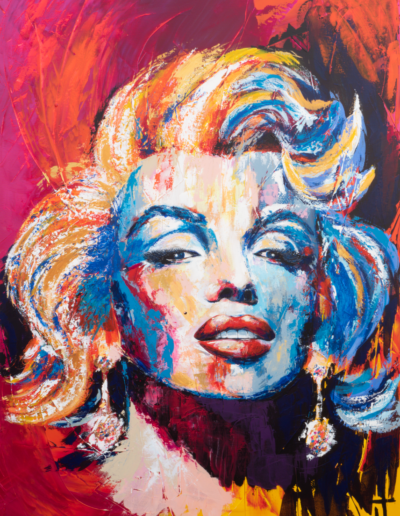 Tavla i färg med Marilyn Monroe som motiv